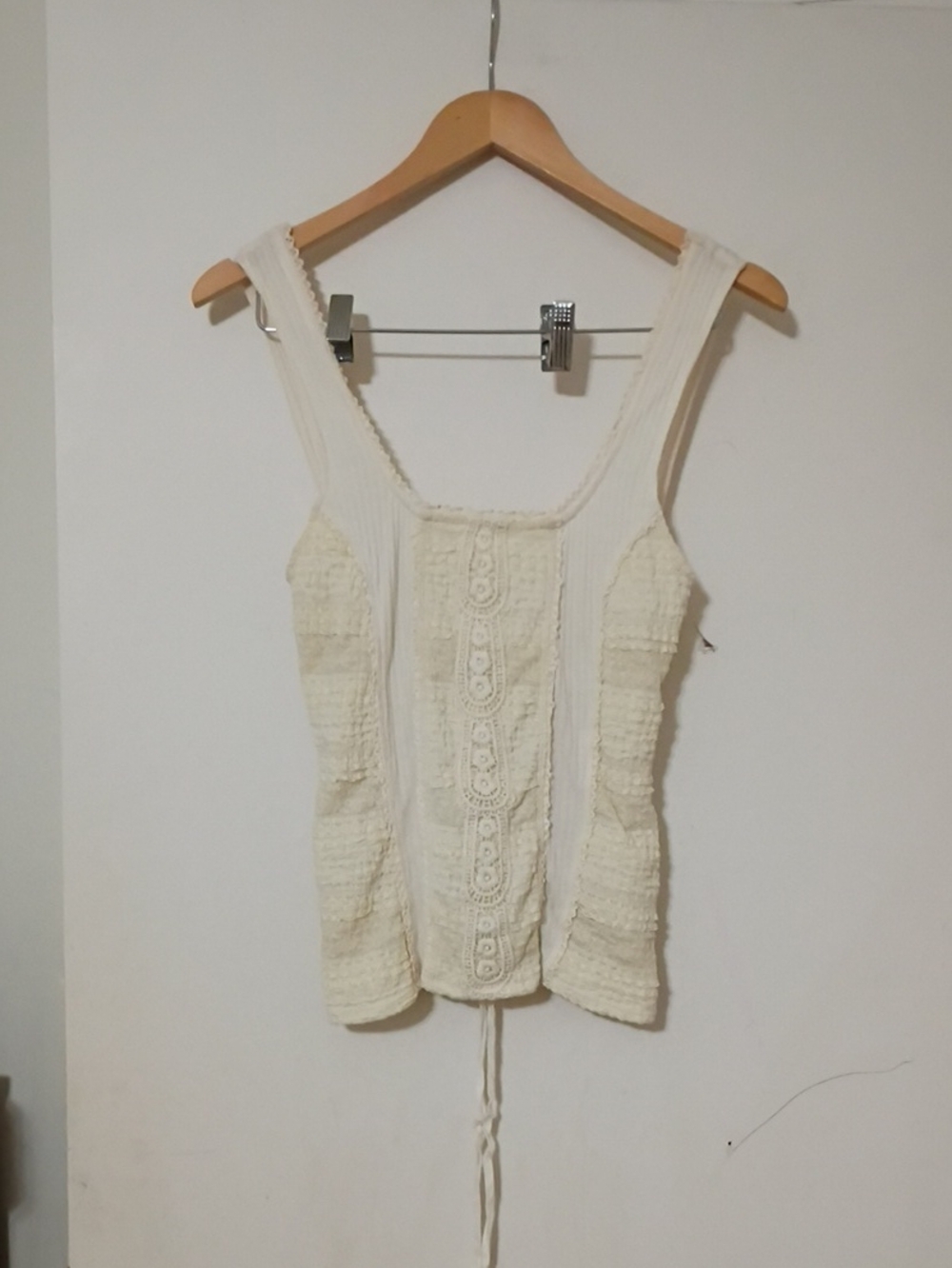 Free People Square Neck Lace Corset Tank S